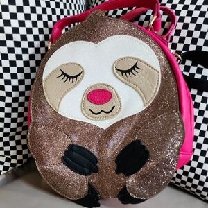 Betsey Johnson Pink Insulated Sloth Lunch Tote New